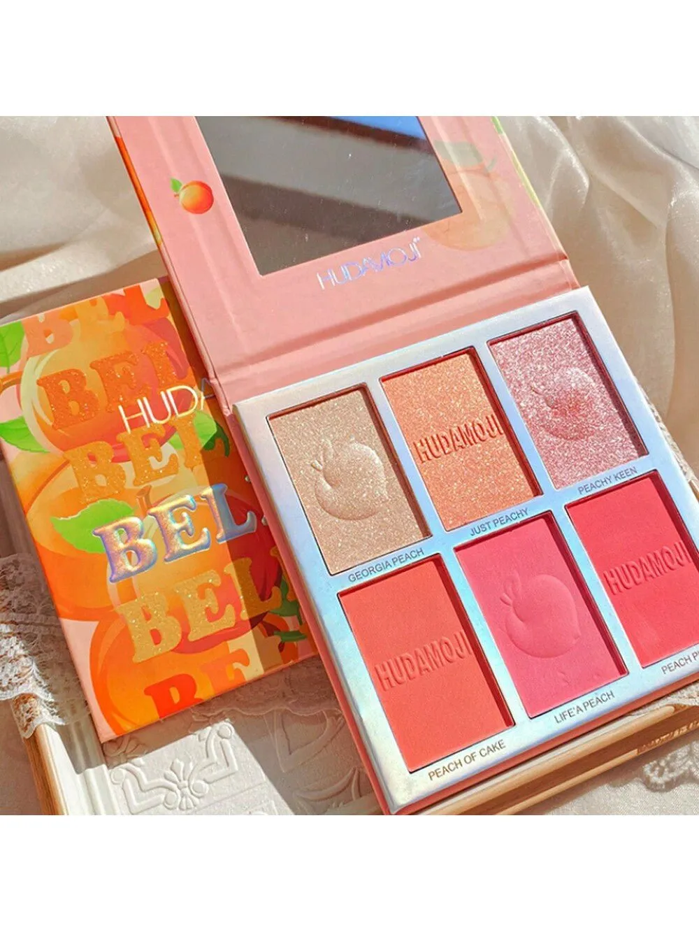 1 Pc Six Color Powder Blusher Highlight Eye Shadow Plate Face Contour Brightening And Modifying Palette For Cos Dance Performance