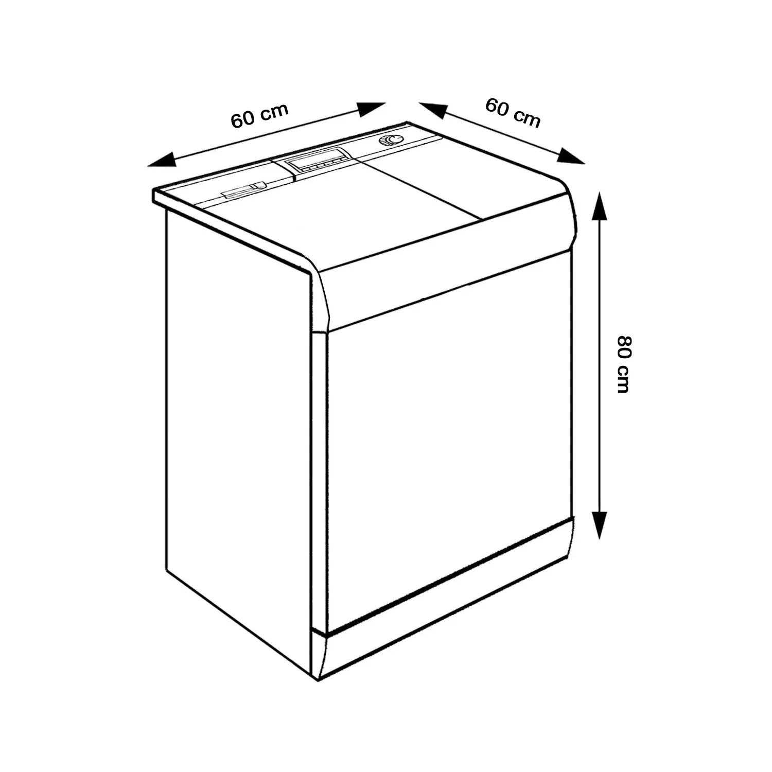 6299a Waterproof Protective Waterproof and Dustproof (Top Load) Washing Machine Cover for Fully Automatic  (size : 80x60x60 Cm)