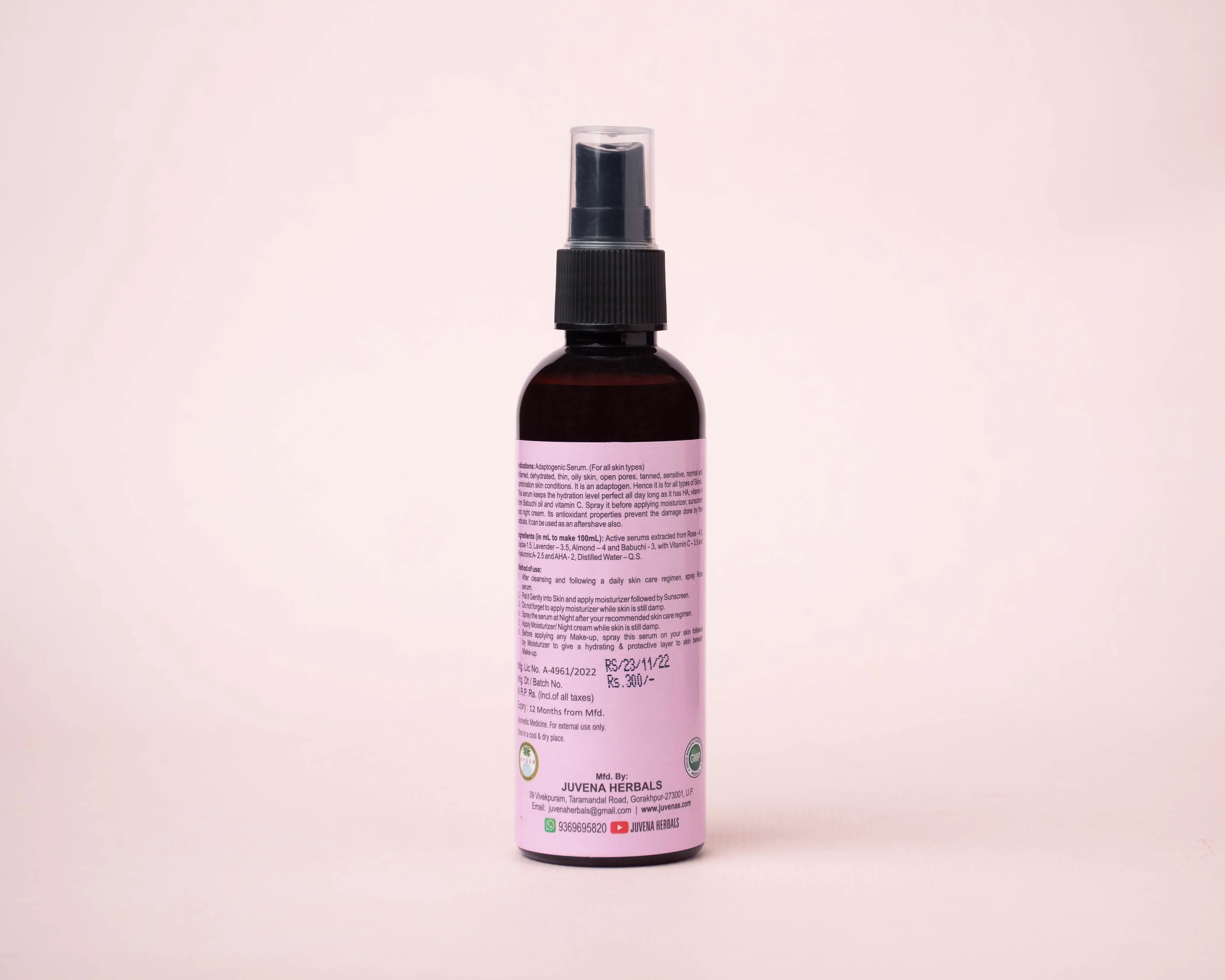 Adaptogenic Rose Serum with HA & Vitamin C