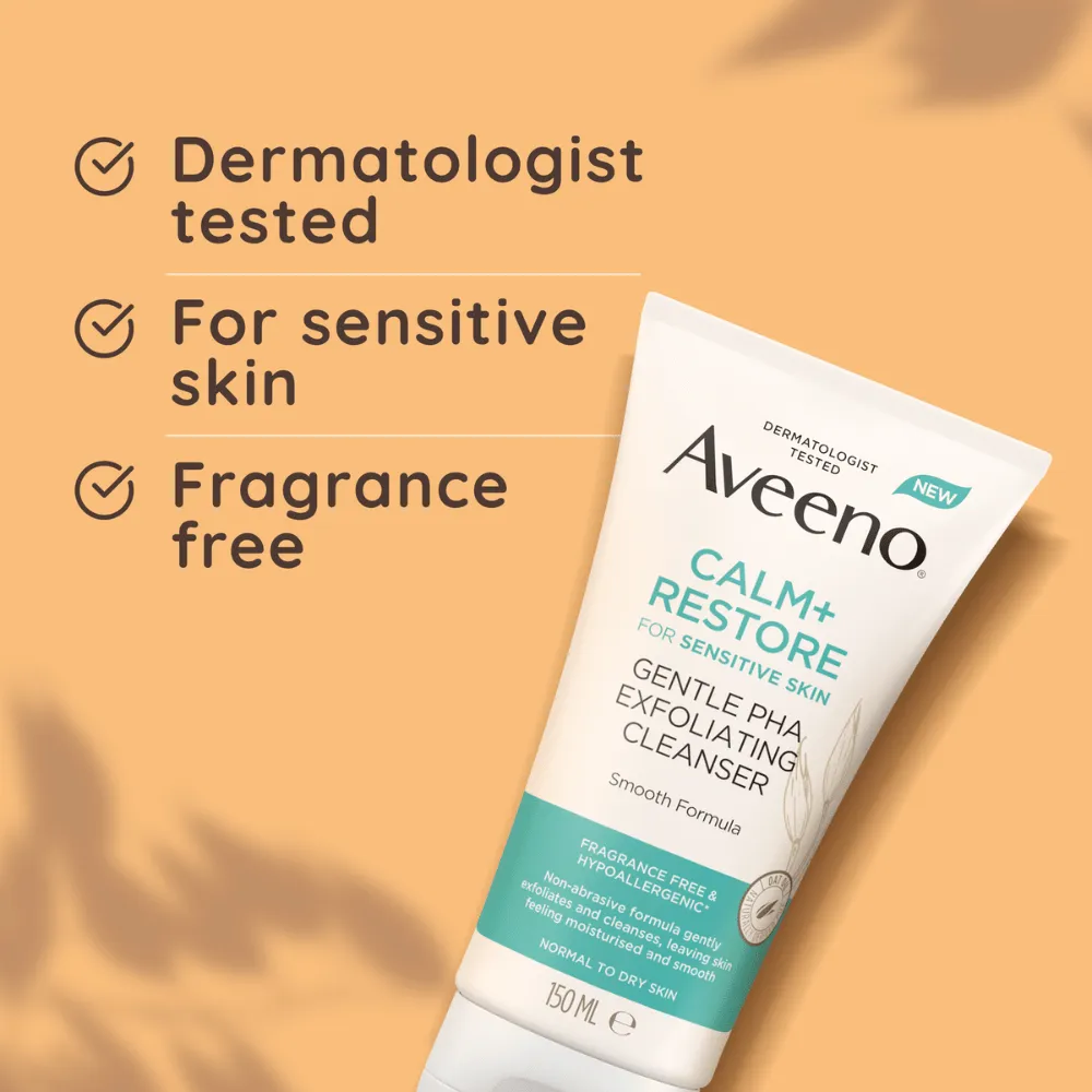 Aveeno Calm Restore Gentle PHA Exfoliator 150ml