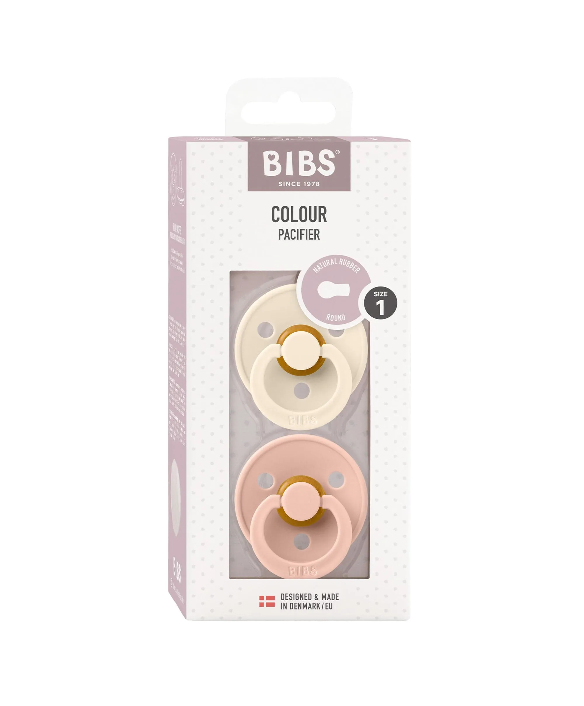 BIBS Dummies Bundle Size 1 (3 Pieces) – Blush