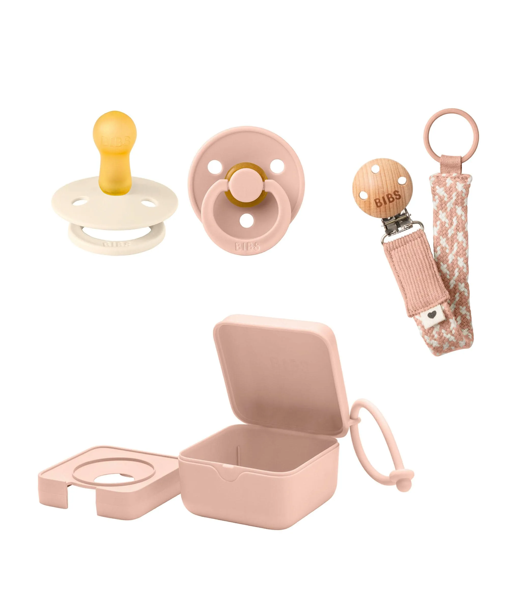 BIBS Dummies Bundle Size 1 (3 Pieces) – Blush