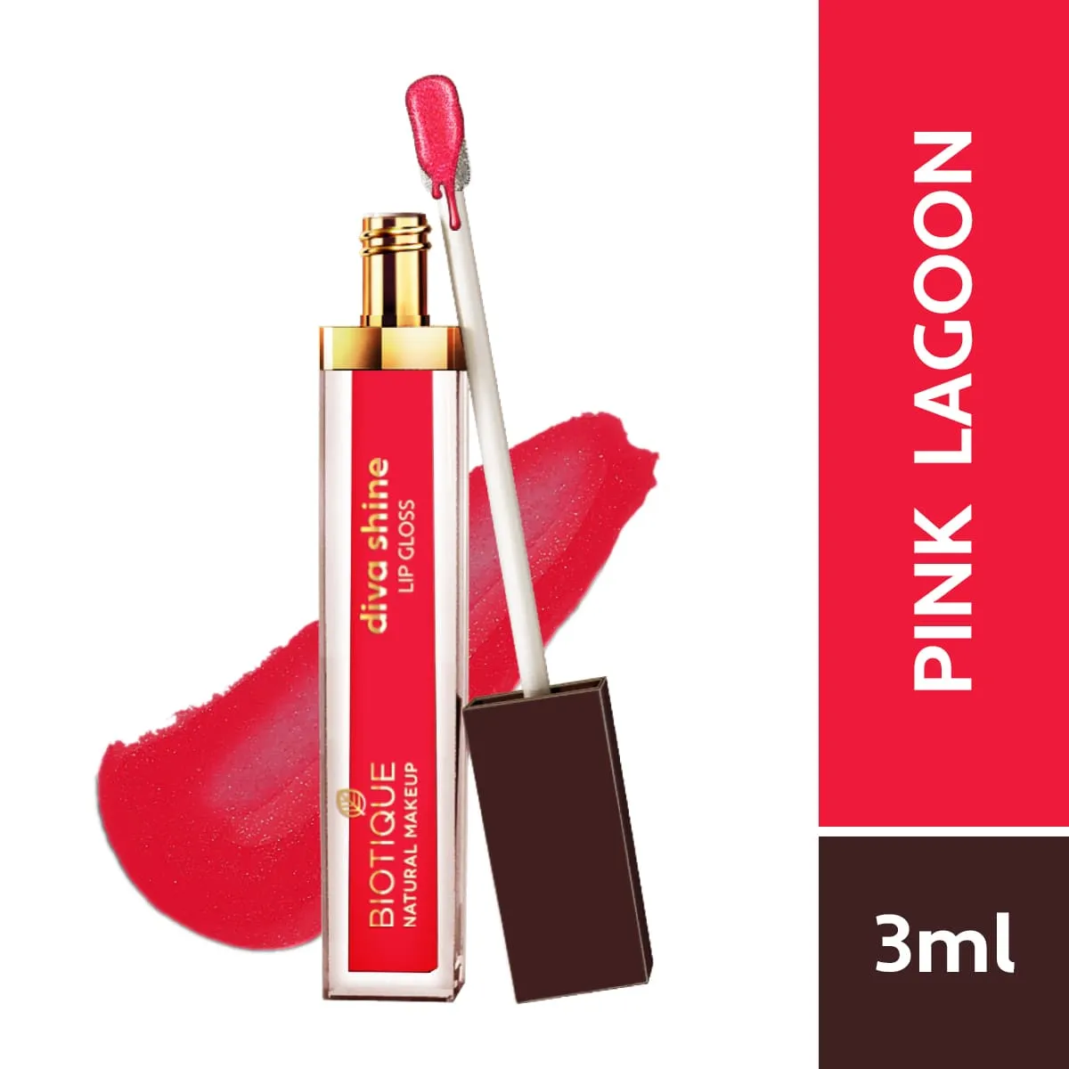 Biotique Natural Makeup Diva Shine Lip Gloss, Sugar Plum Maroon
