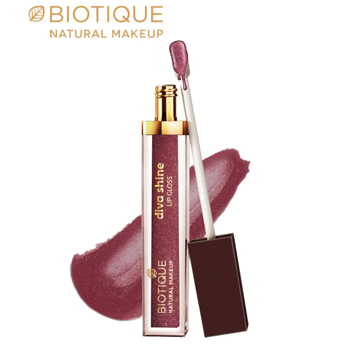 Biotique Natural Makeup Diva Shine Lip Gloss, Sugar Plum Maroon