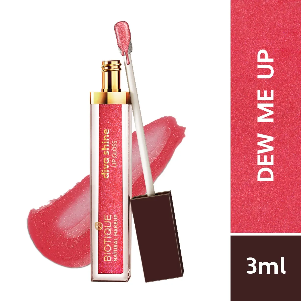 Biotique Natural Makeup Diva Shine Lip Gloss, Sugar Plum Maroon