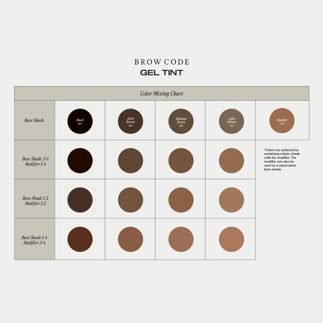 BROW CODE - Gel Tint Kit (4 Colours   Modifier   Activator)