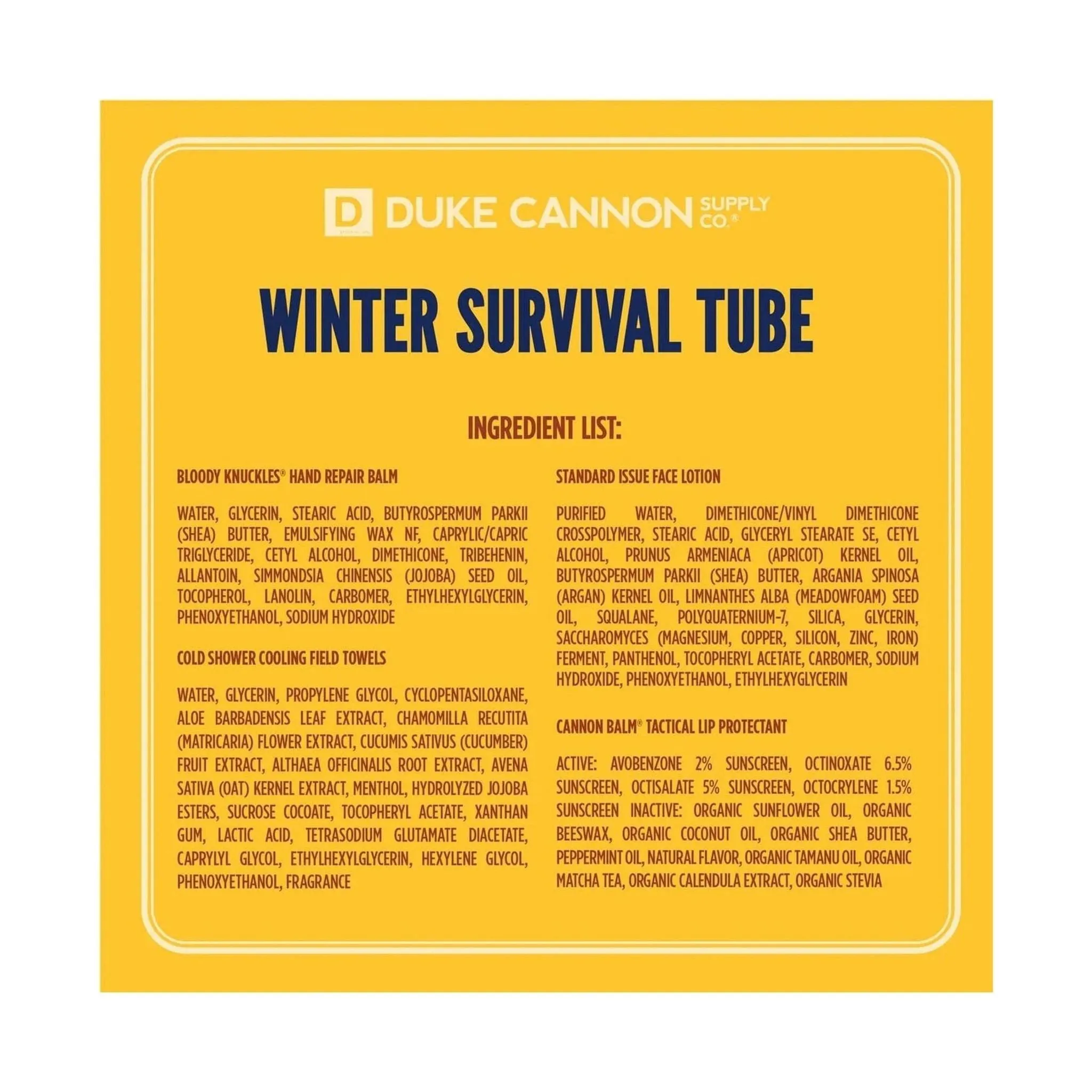 Duke Cannon Winter Survival Tube - Black
