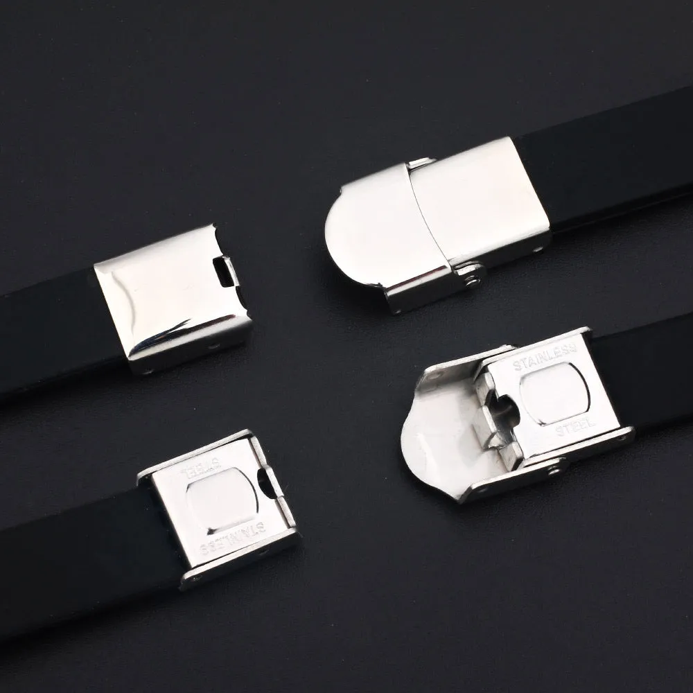 European And American Popular Single Product Stainless Steel Leather Smooth Bracelet