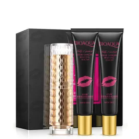 Exfoliating Gel Lip Mask Shiny Lipstick Moisturizing Lip Care Set