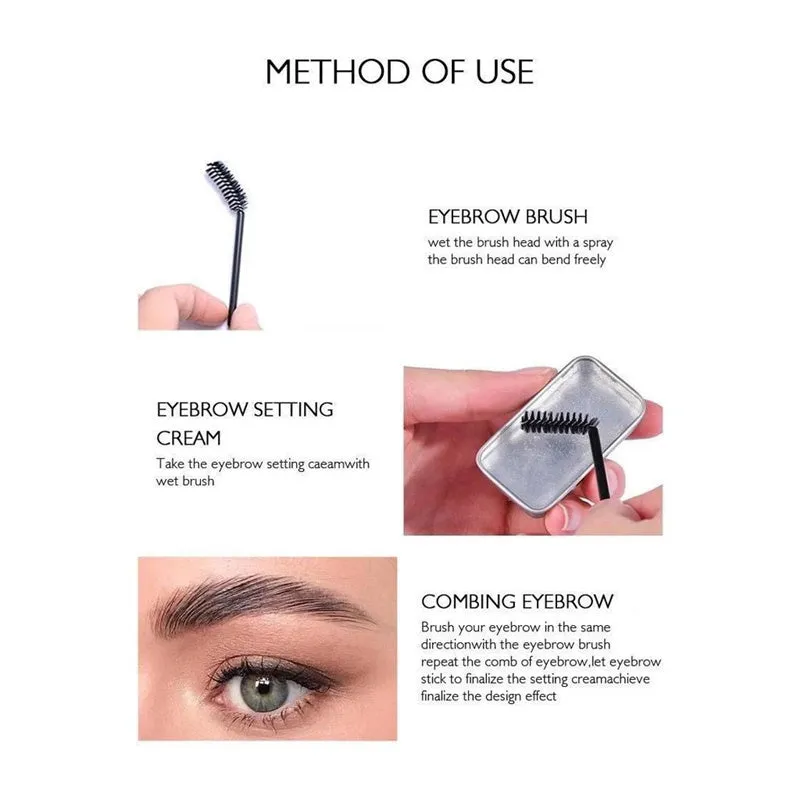 Eyebrow Styling Gel Brows Wax Sculpt Soap Waterproof Long-Lasting 3D Feathery Wild Brow Styling/ Easy To Wear Eyebrow Makeup