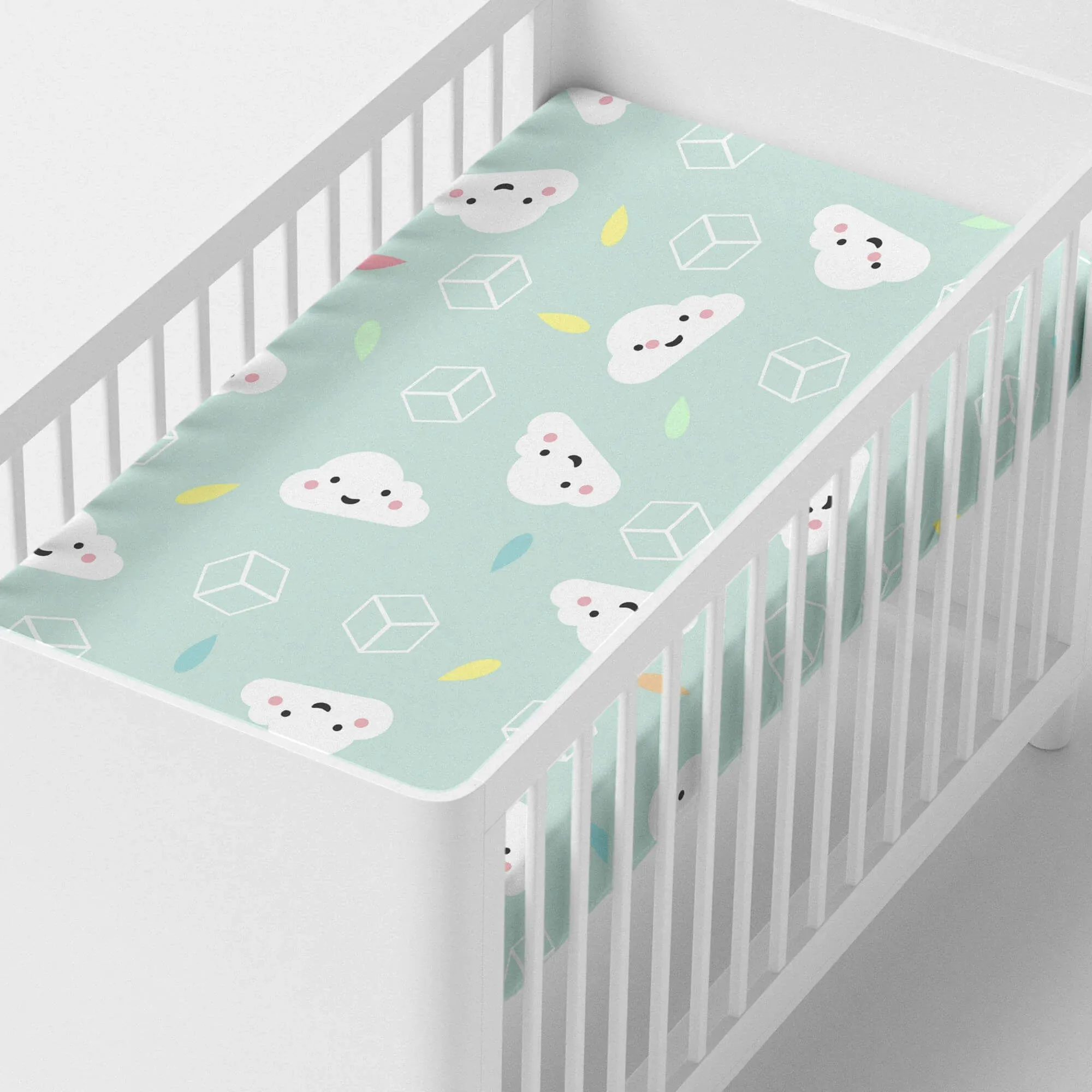 Happy Friday Rainbow Fitted Sheet Cot Bed 70/140cm