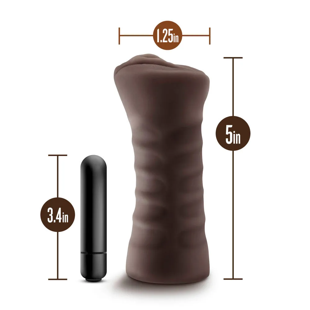 Hot Chocolate By Blush® | Brianna Realistic Chocolate Vibrating Masturbator / Stroker