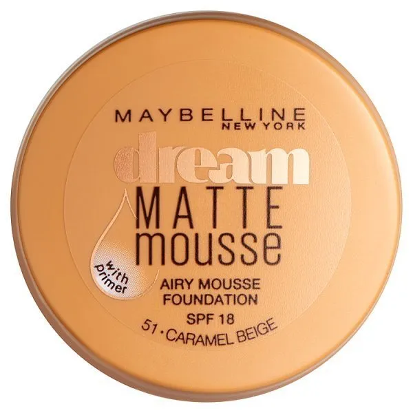Maybelline Dream Matte Mousse Make Up Foundation   Primer 51 Caramel Beige