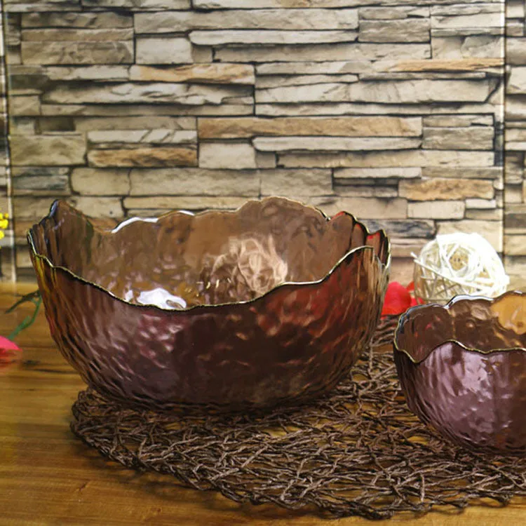 Net Celebrity Ins Colored Glass Salad Bowl