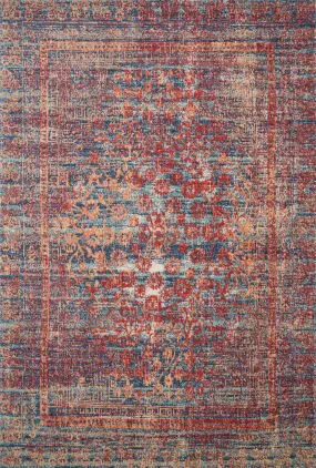 Nour Rug in Red & Navy