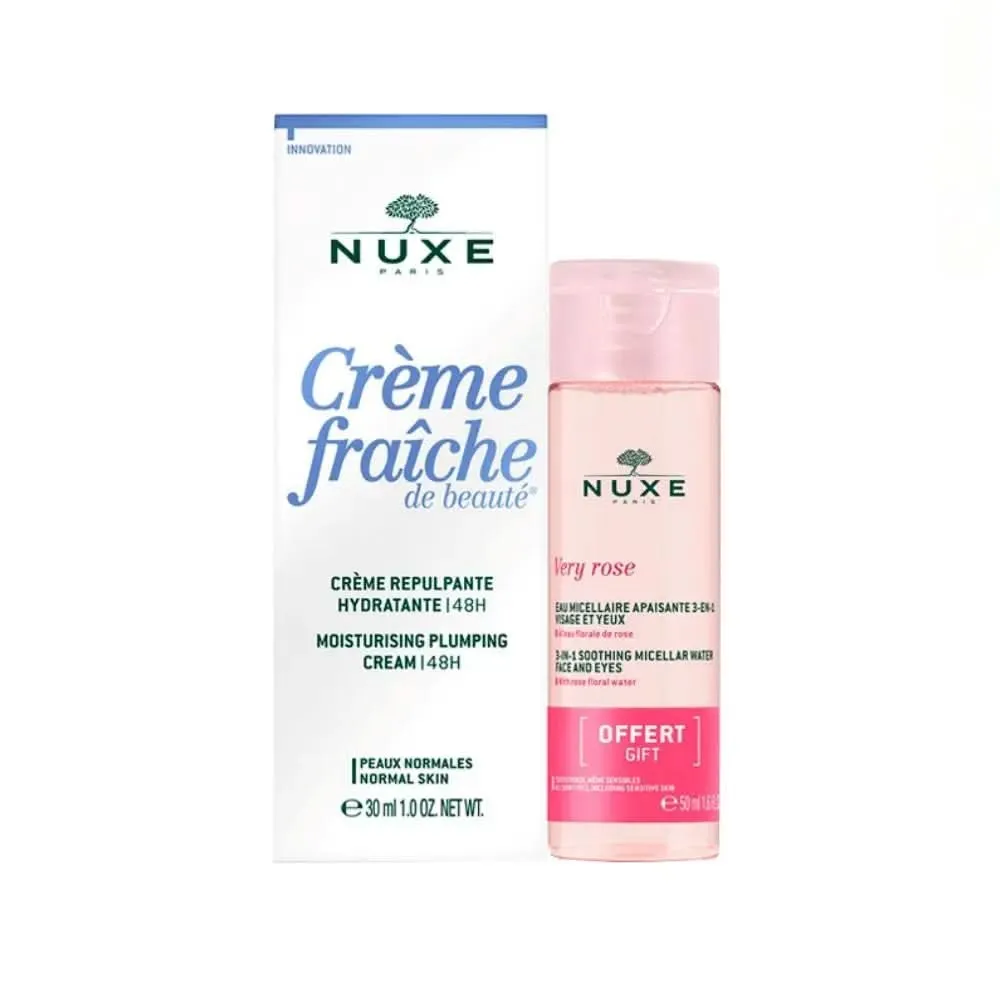 NUXE Creme Fraiche Plumping Cream 30ml and Micellar Water 50ml
