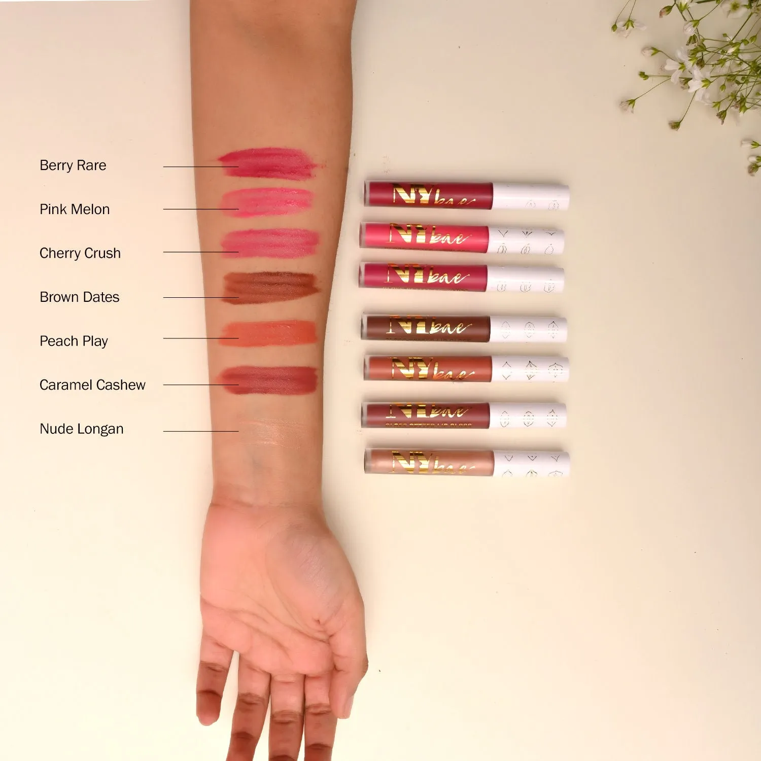 NY Bae Gloss Getter Lip Gloss | Shiny Satin Finish | Light Weight | Non-Sticky - Cherry Crush 03 (2.8 ml)