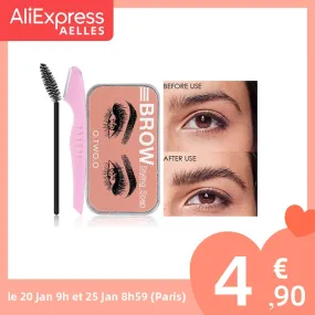O.TWO.O Eyebrow Soap Wax With Trimmer Fluffy  Feathery Eyebrows Pomade Gel For Eyebrow Styling Makeup Soap Brow Sculpt Lift