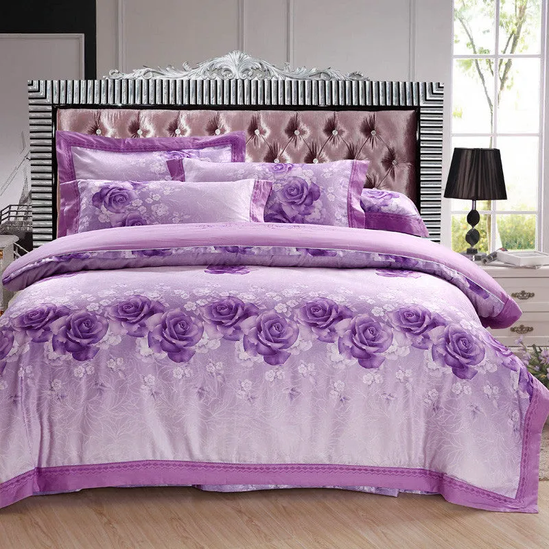Pure cotton jacquard four-piece bedding