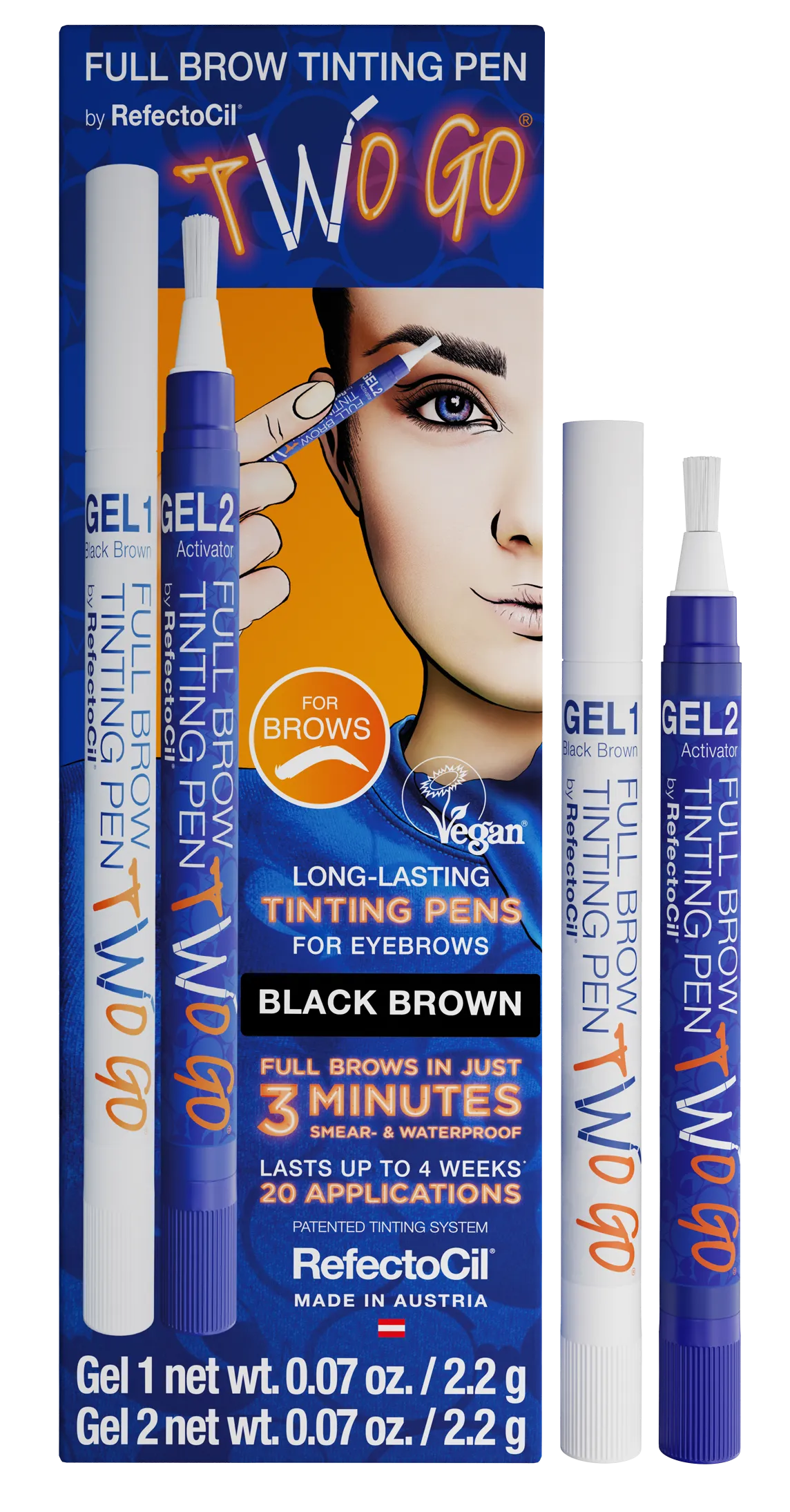 RefectoCil Two Go Pen - Black Brown