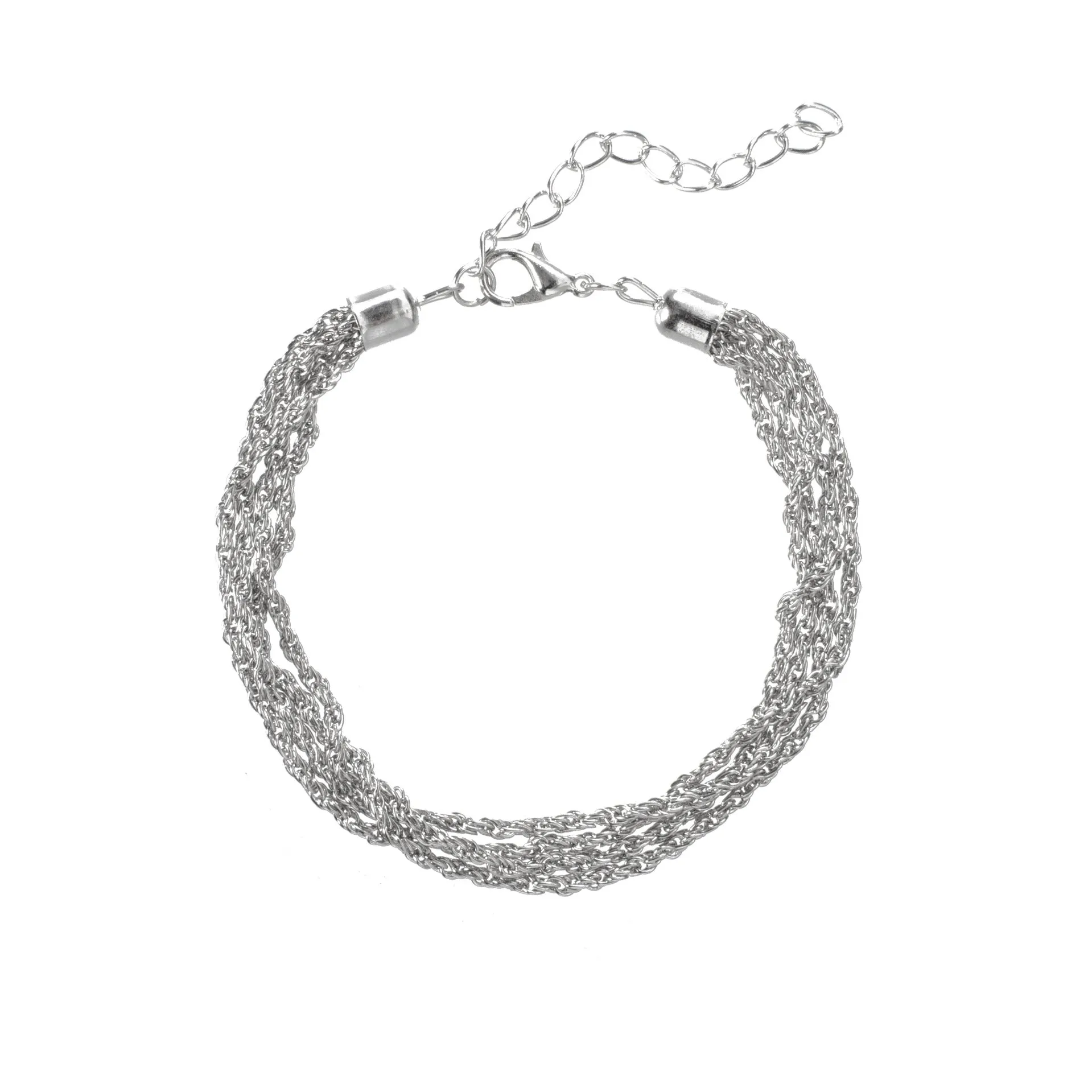 Silver smooth tassel bracelet