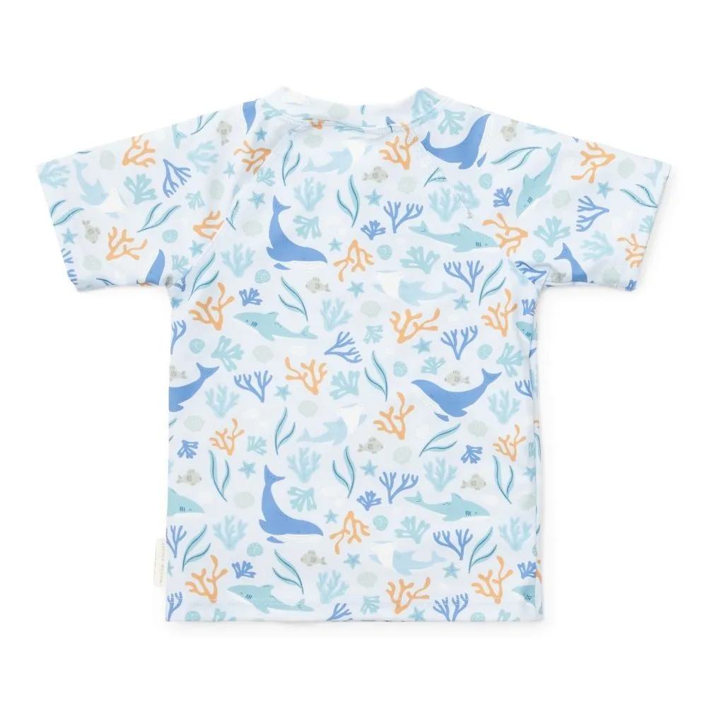 Swim T-shirt Short Sleeves Ocean rash guard - Dreams Blue