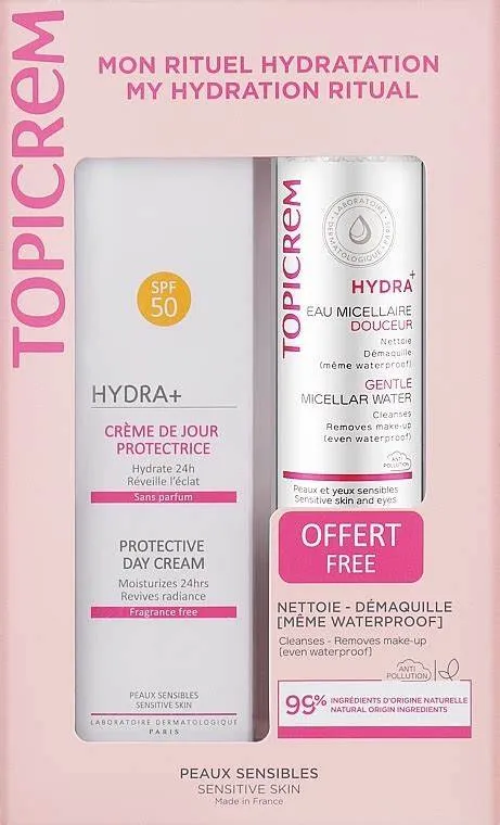 Topicrem Bundle Hydra  Protect Day Cream 40 ML   Hydra  Micellar Water 40 ML